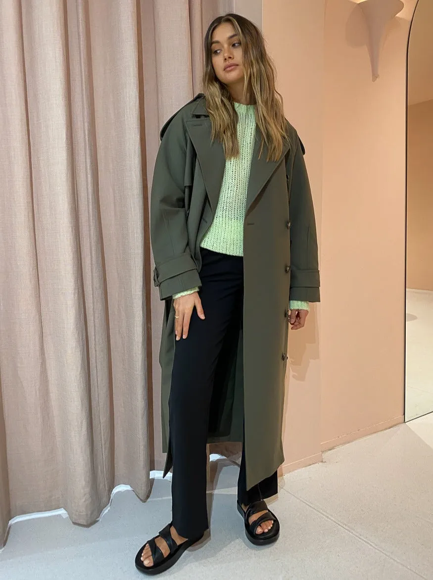 Camilla and Marc Mateo Trench Coat in Willow Green