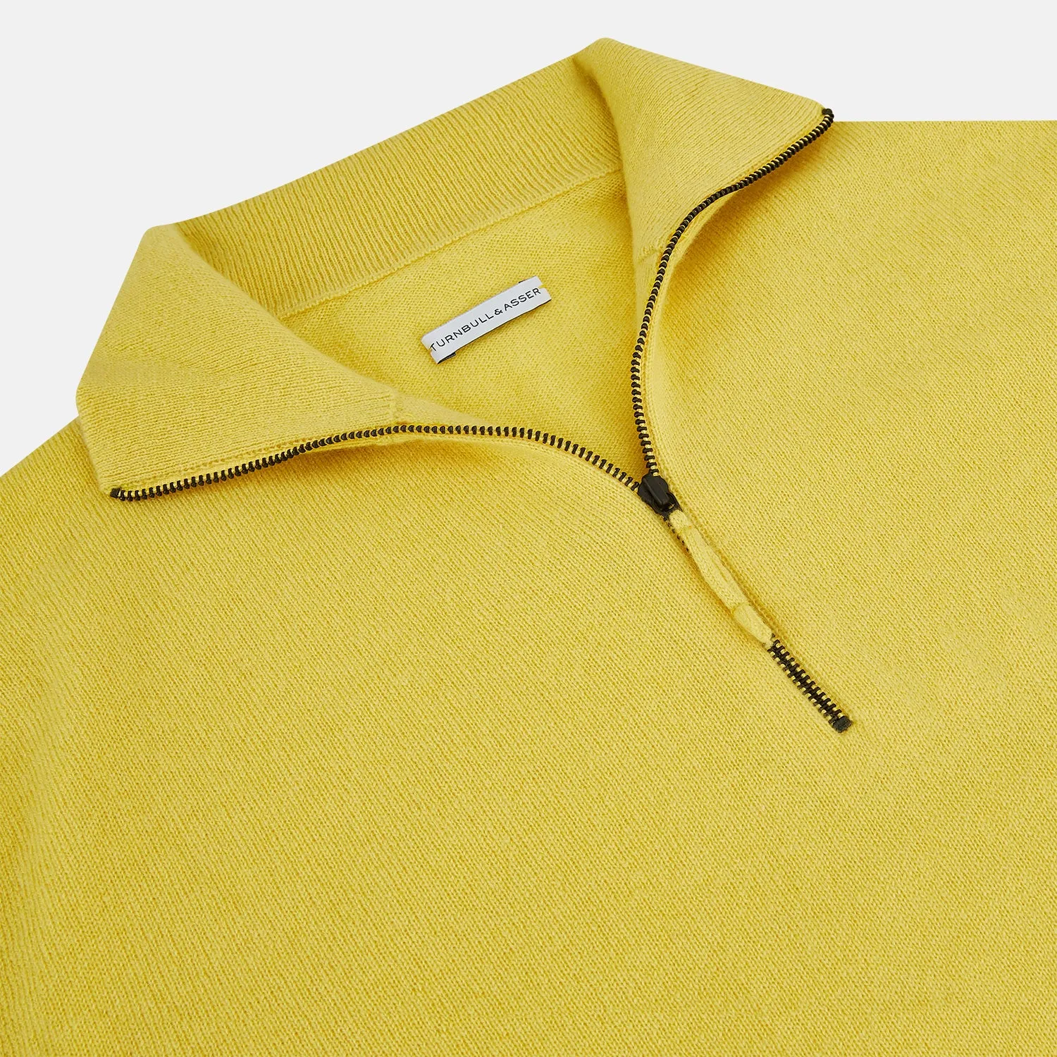 Canary Yellow Half-Zip Cashmere Jumper