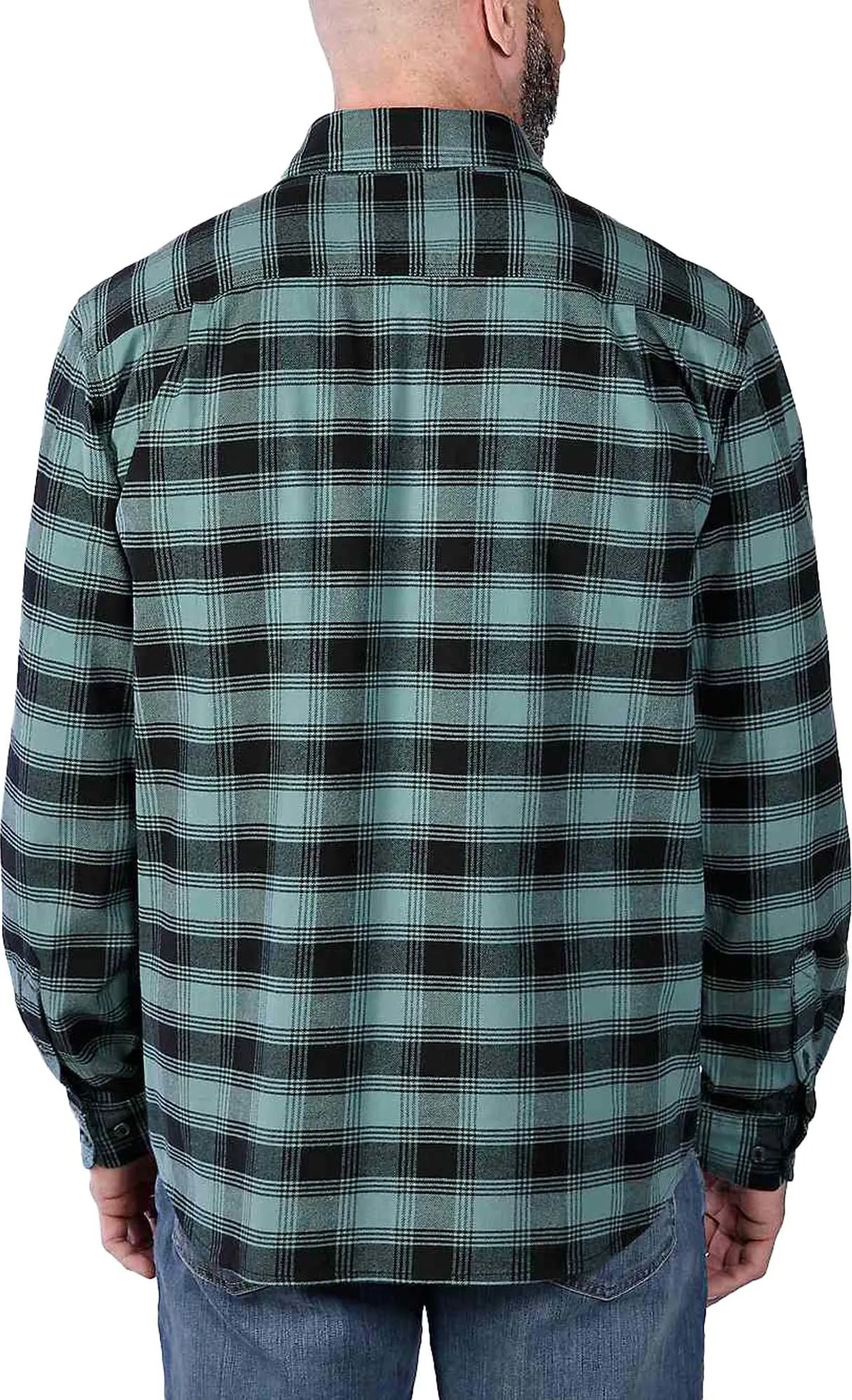 Carhartt Men&#x27;s Flannel Long Sleeve Plaid Shirt Sea Pine | Buy Carhartt Men&#x27;s Flannel Long Sleeve Plaid Shirt Sea Pine here | Outnorth