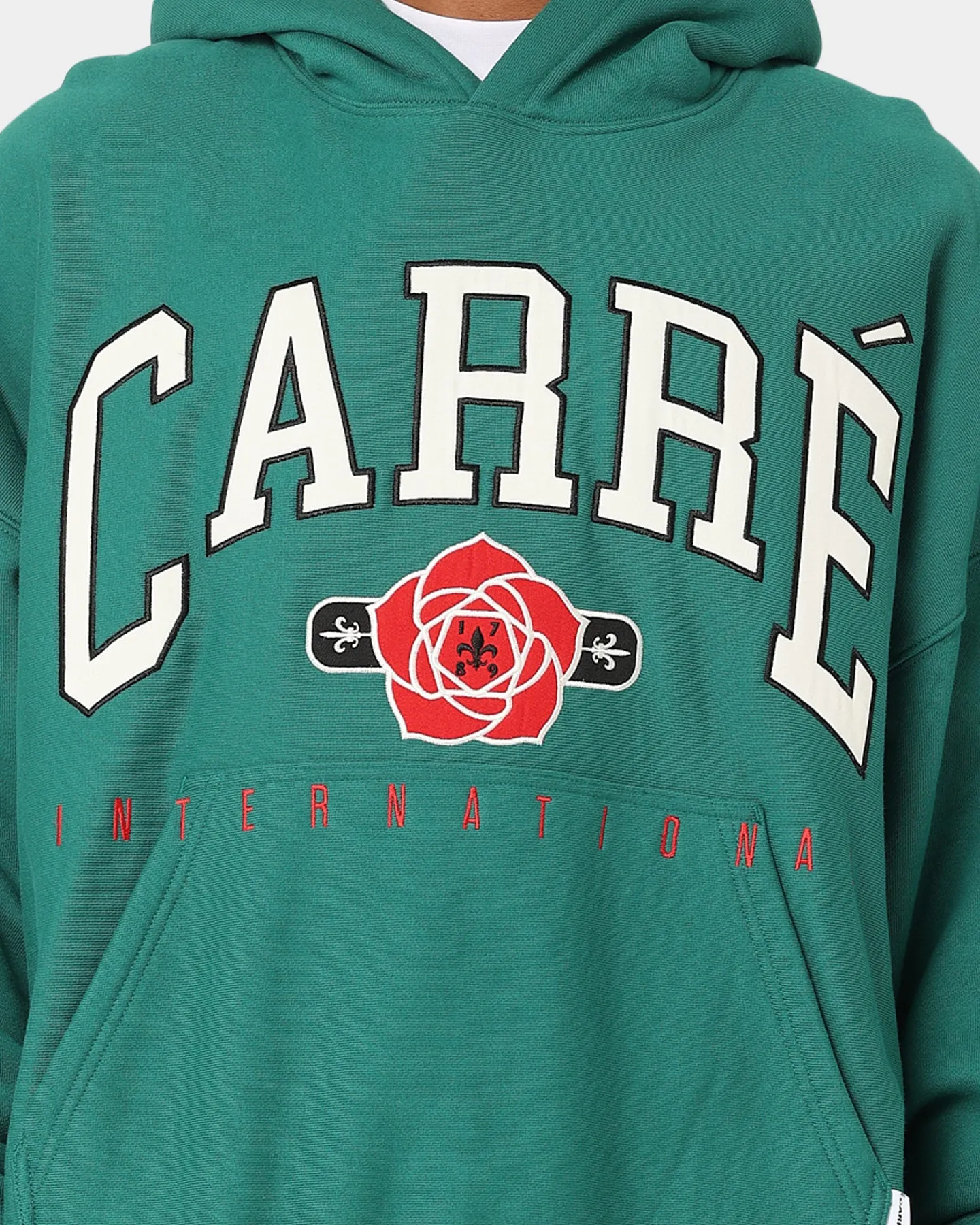 Carre Rose International Oversized Hoodie Dark Teal