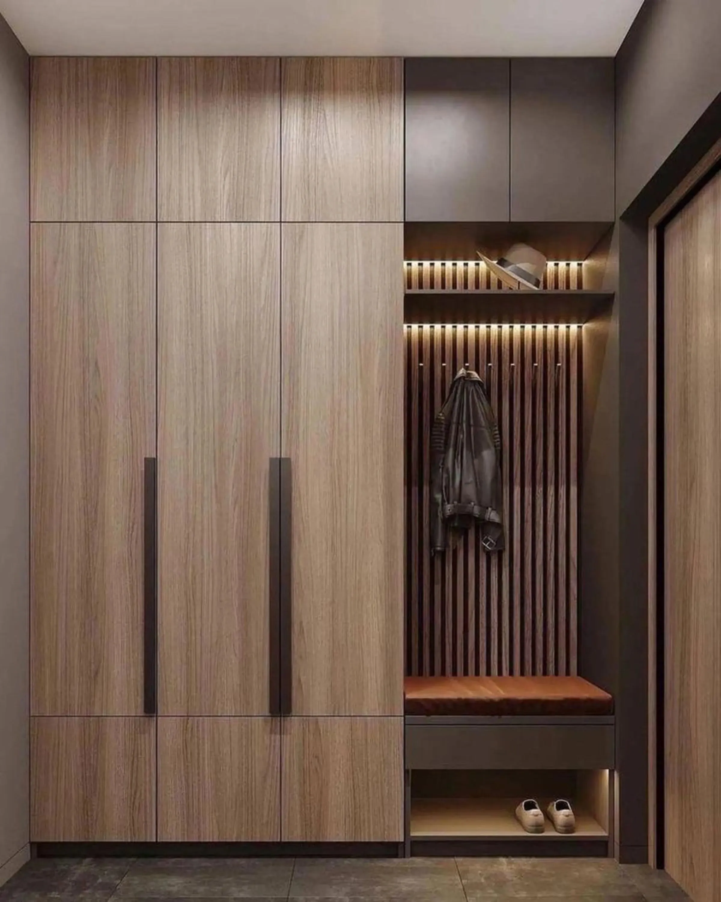 Carter Luxury Modern Brown Wardrobe