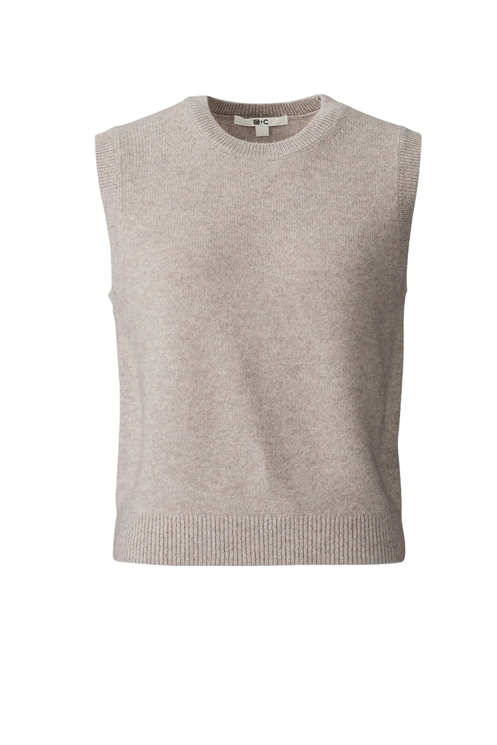 Cashmere Crew Neck Short Jumper (Sleeveless)