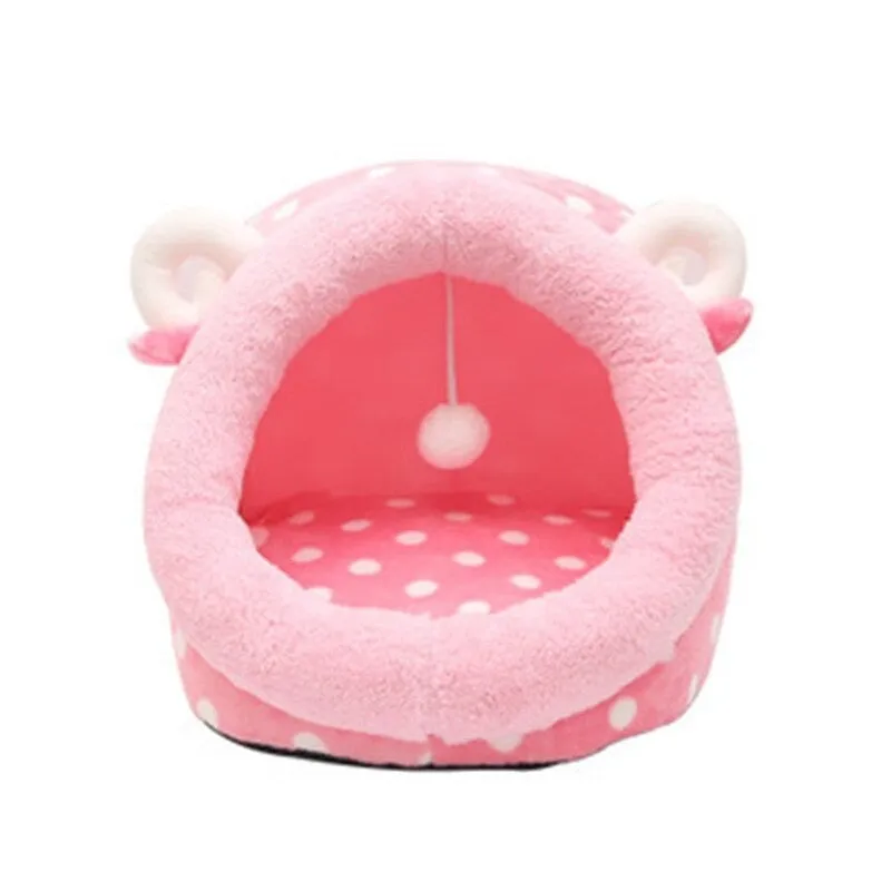 Cat Bed House With Removable Reversible Cushion