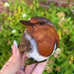 Ceramic robin wall art sculpture