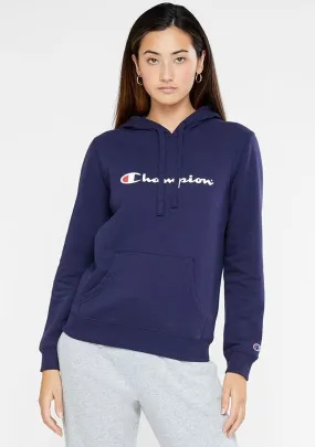 Champion Womens Script Navy Hoodie <br> CWG4N NAV