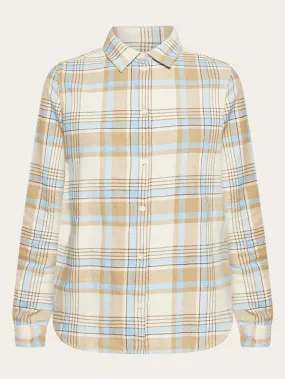 Check flannel shirt - GOTS/Vegan - blue check