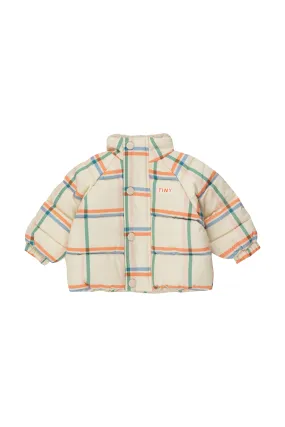 Check padded baby jacket