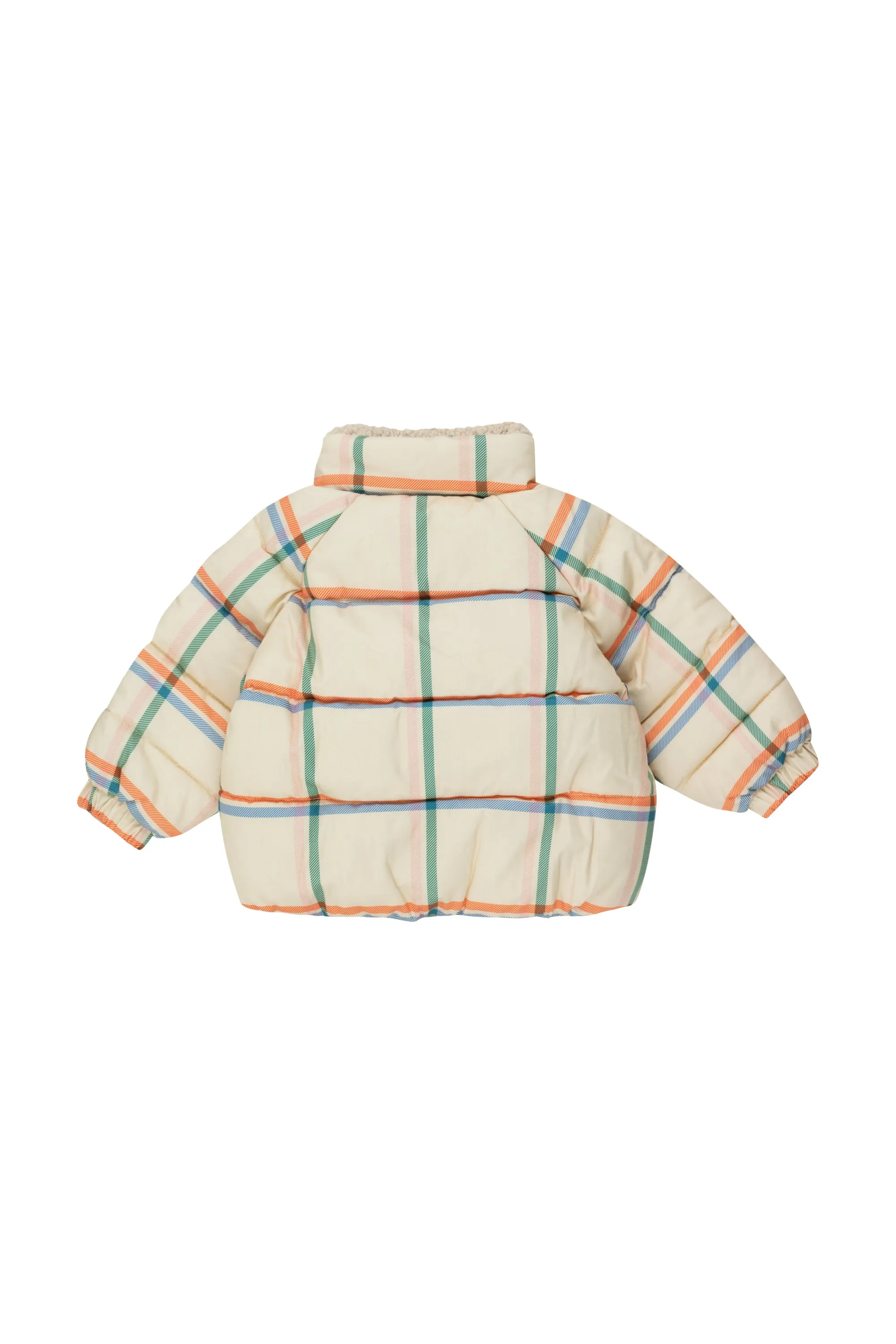 Check padded baby jacket