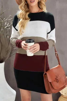 Color Block Sweater Dress