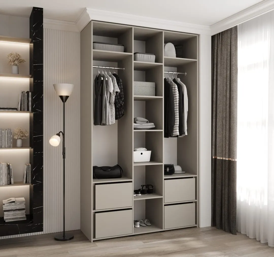 Como III Hinged Door Wardrobe 140cm