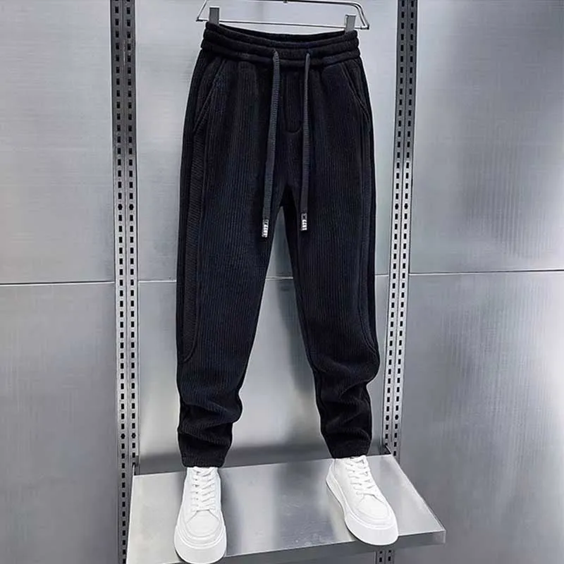 Corduroy Fleece Casual Loose Sports Pants