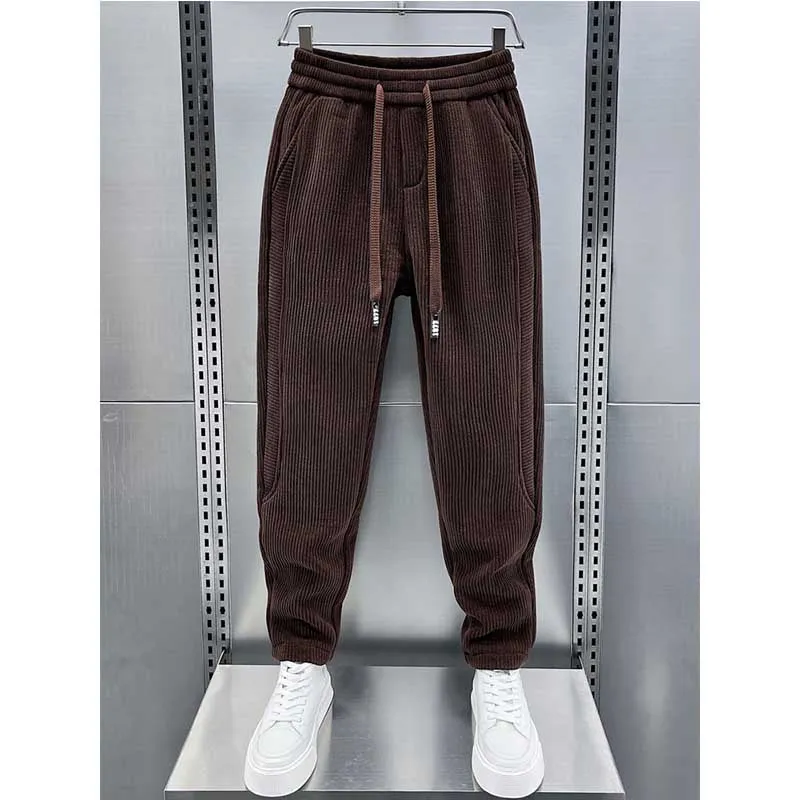 Corduroy Fleece Casual Loose Sports Pants