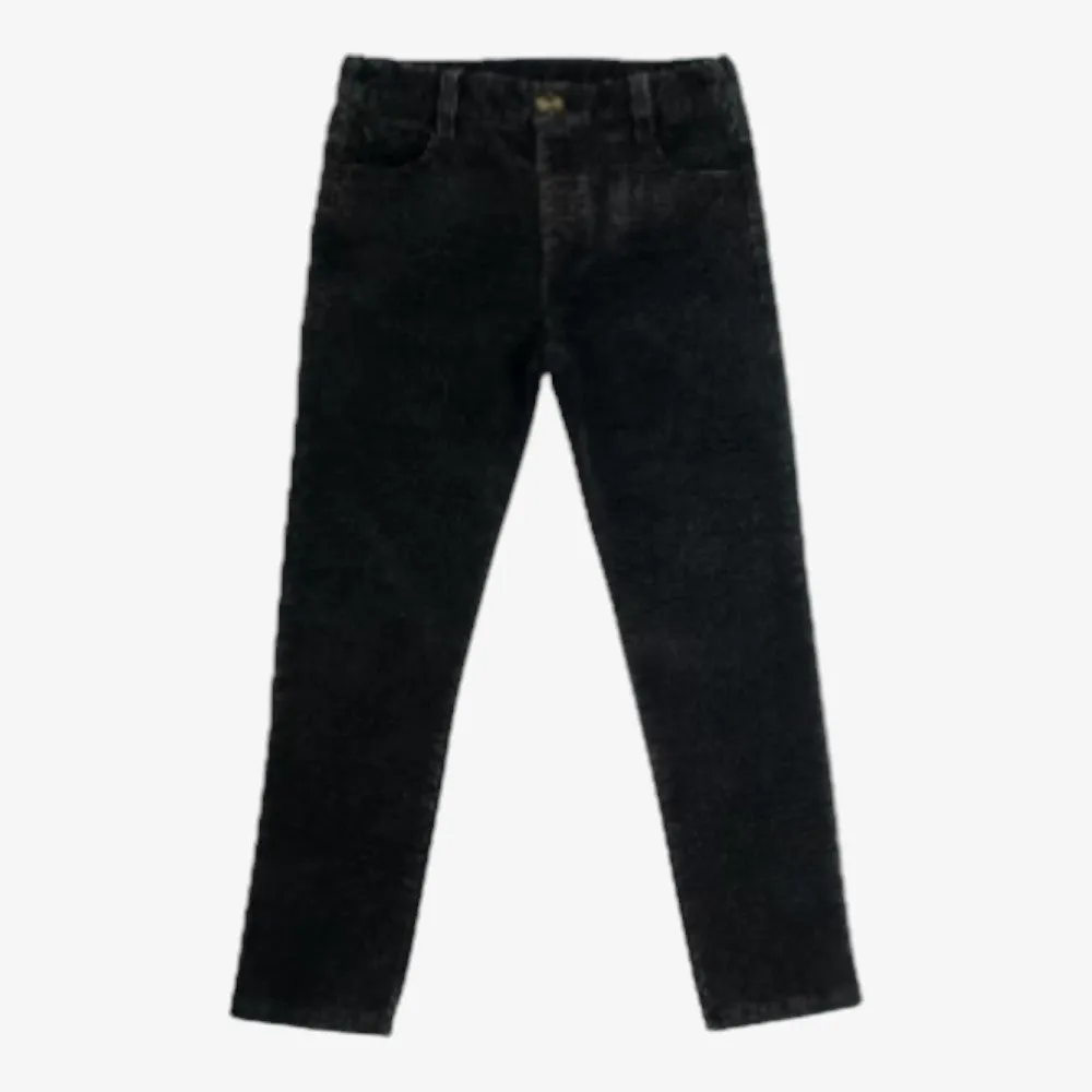 Corduroy Slim Stretch Pants - Black