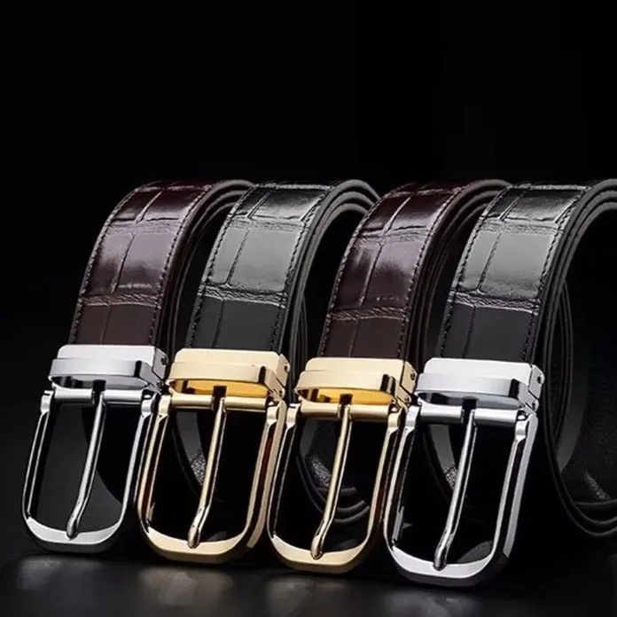 CrocLuxe Genuine Leather Sophisticated Belt