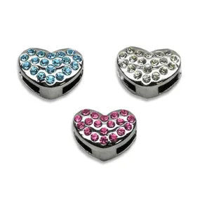 Crystal Heart Pet Dog Collar Slide