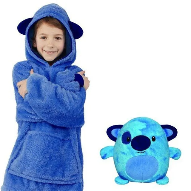 Cuddly - Warm Comfy Pet Shaped Pillow Cum Hoodie