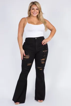 Curvy Flare Black Jeans