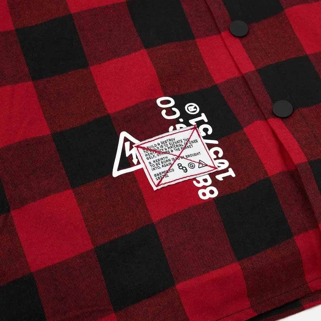 Destroy Flannel Shirt Red