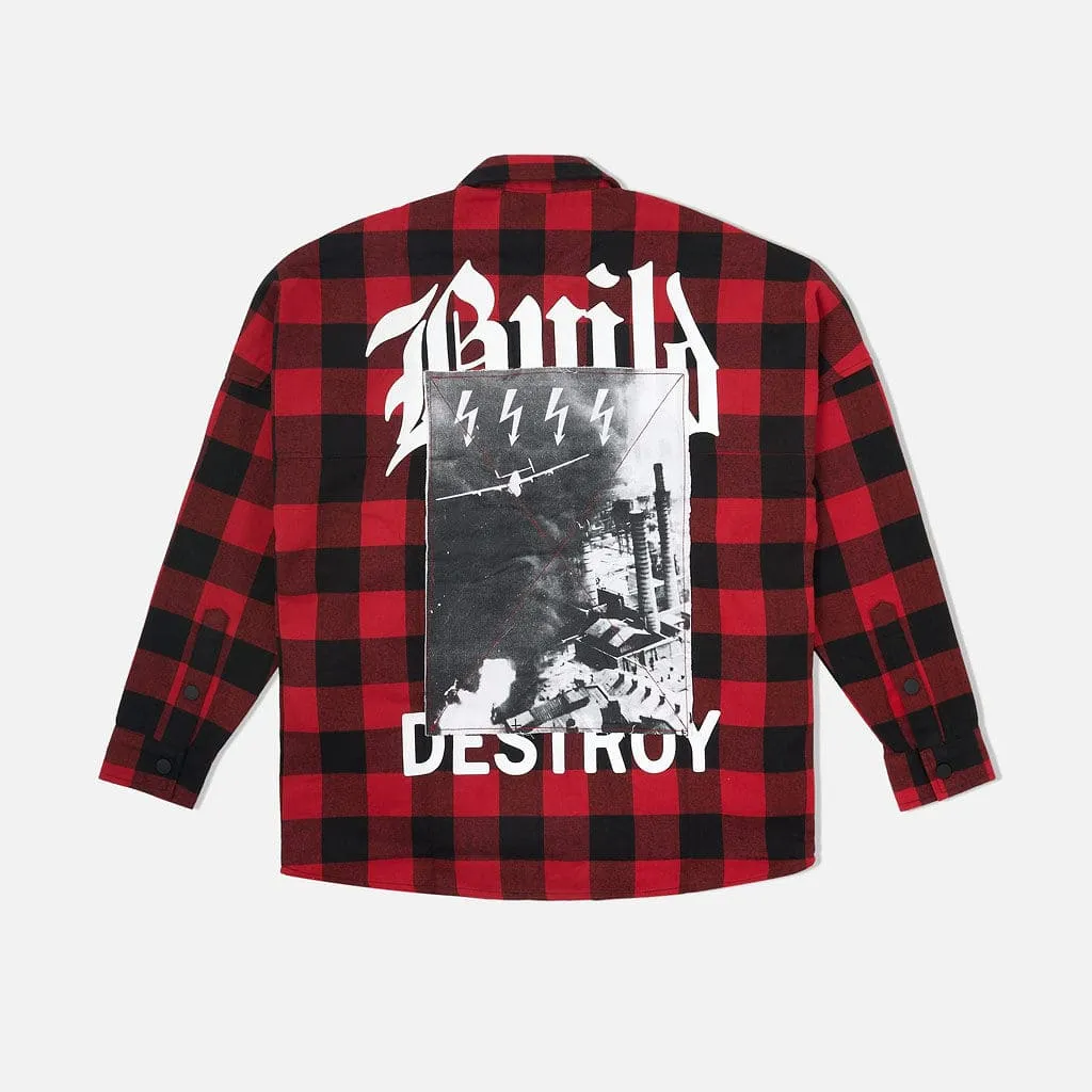 Destroy Flannel Shirt Red