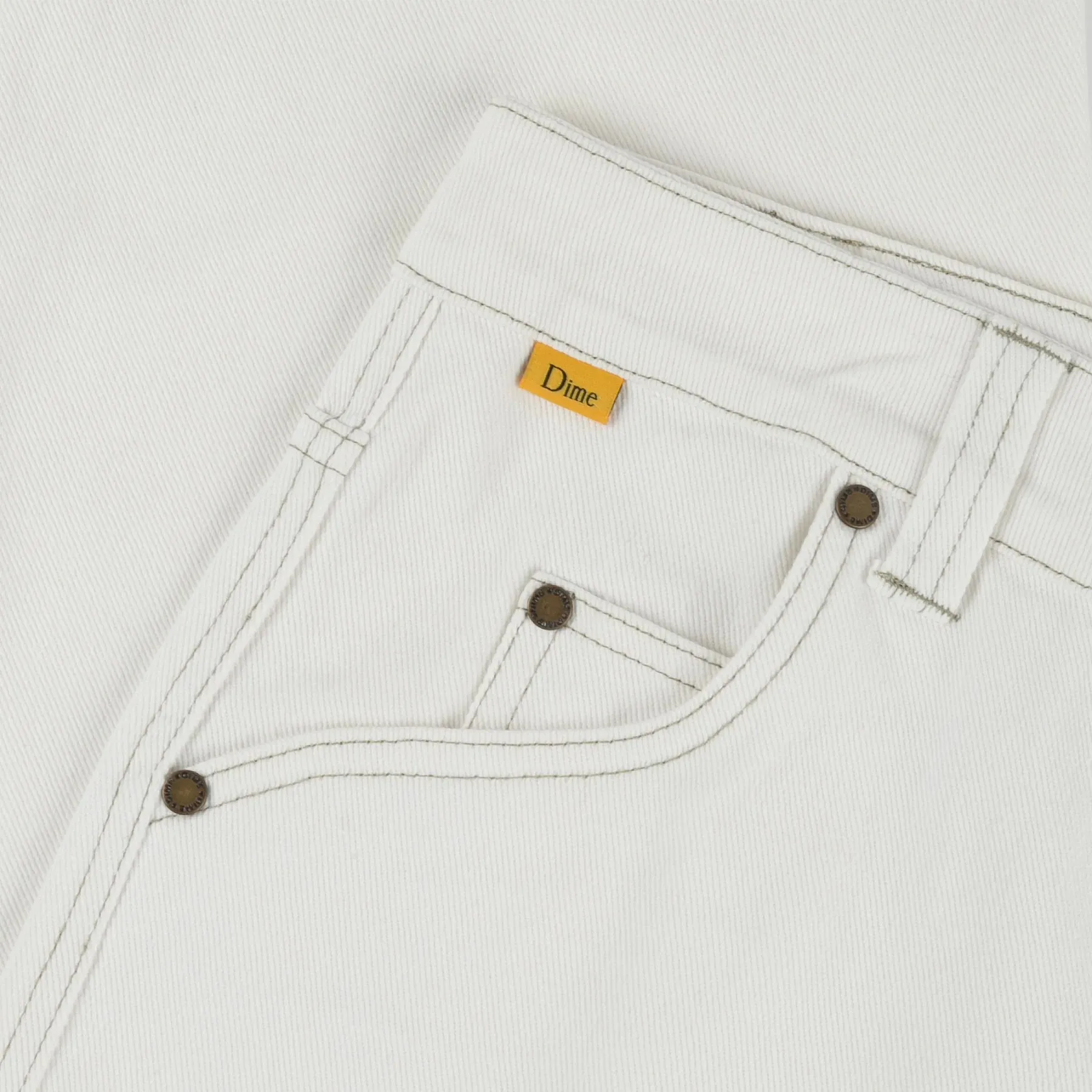 Dime MTL Baggy Denim Pants - Off White