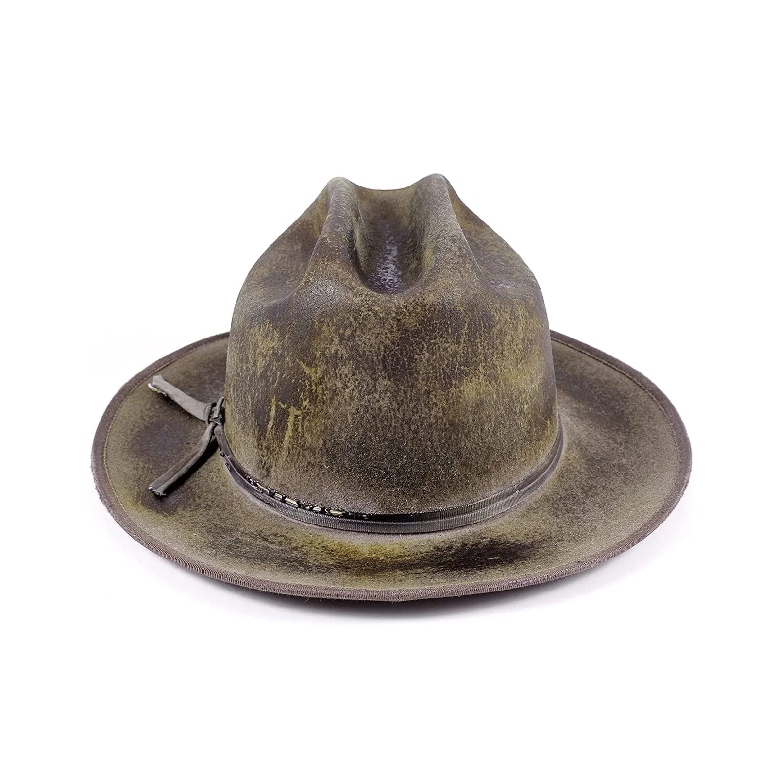 Distressed Wool Fedora-Timeless Elegance