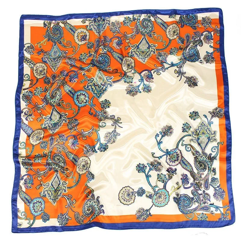 Elegance in Silk: Large Square Simulation Silk Scarf