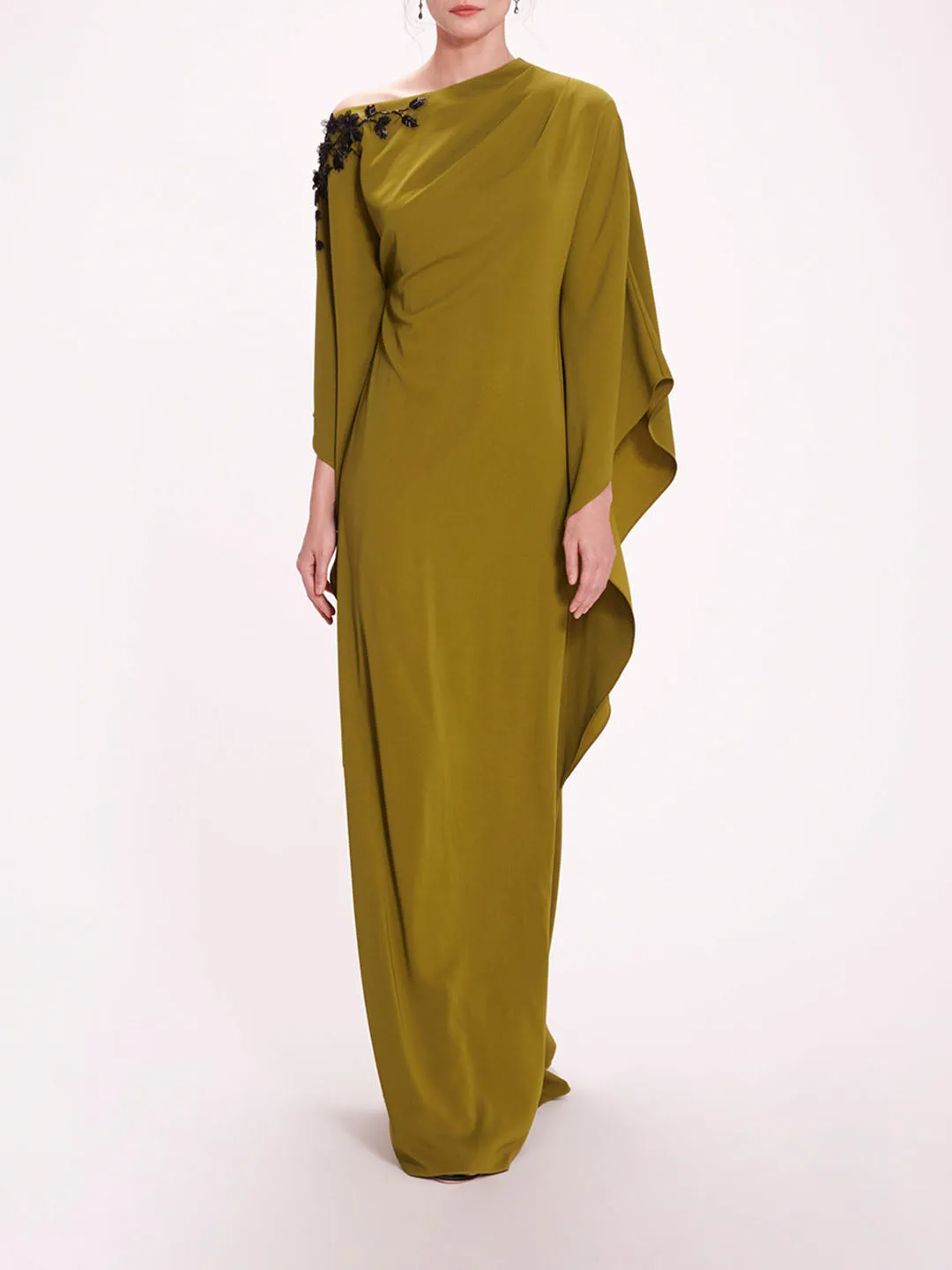 Embroidered Draped Kaftan