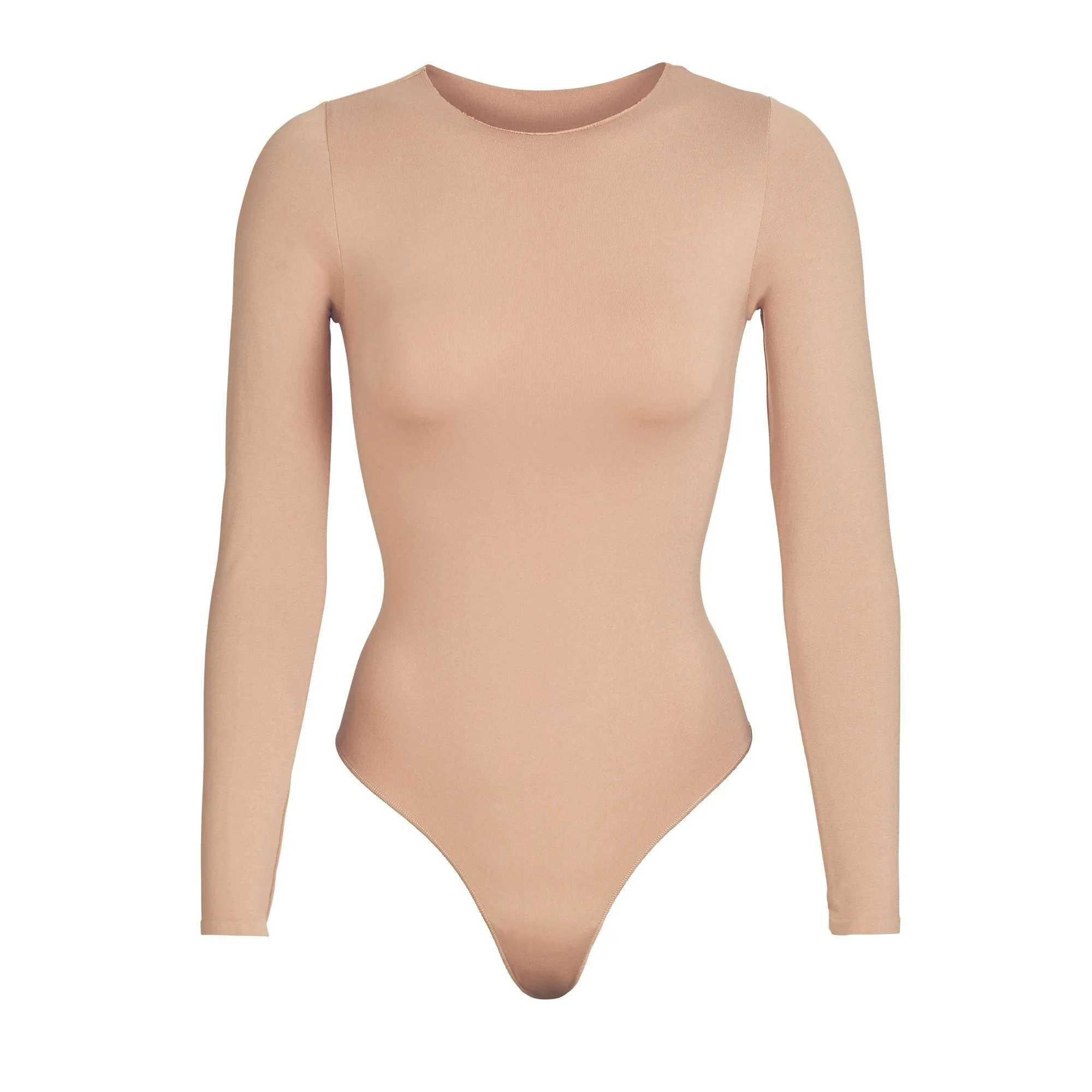 ESSENTIAL CREW NECK LONG SLEEVE BODYSUIT | TIGERS EYE