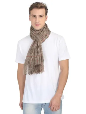 FabSeasons Designer Brown Men Woolen Muffler for Winters