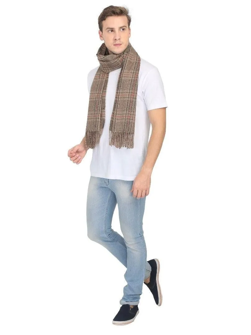 FabSeasons Designer Brown Men Woolen Muffler for Winters