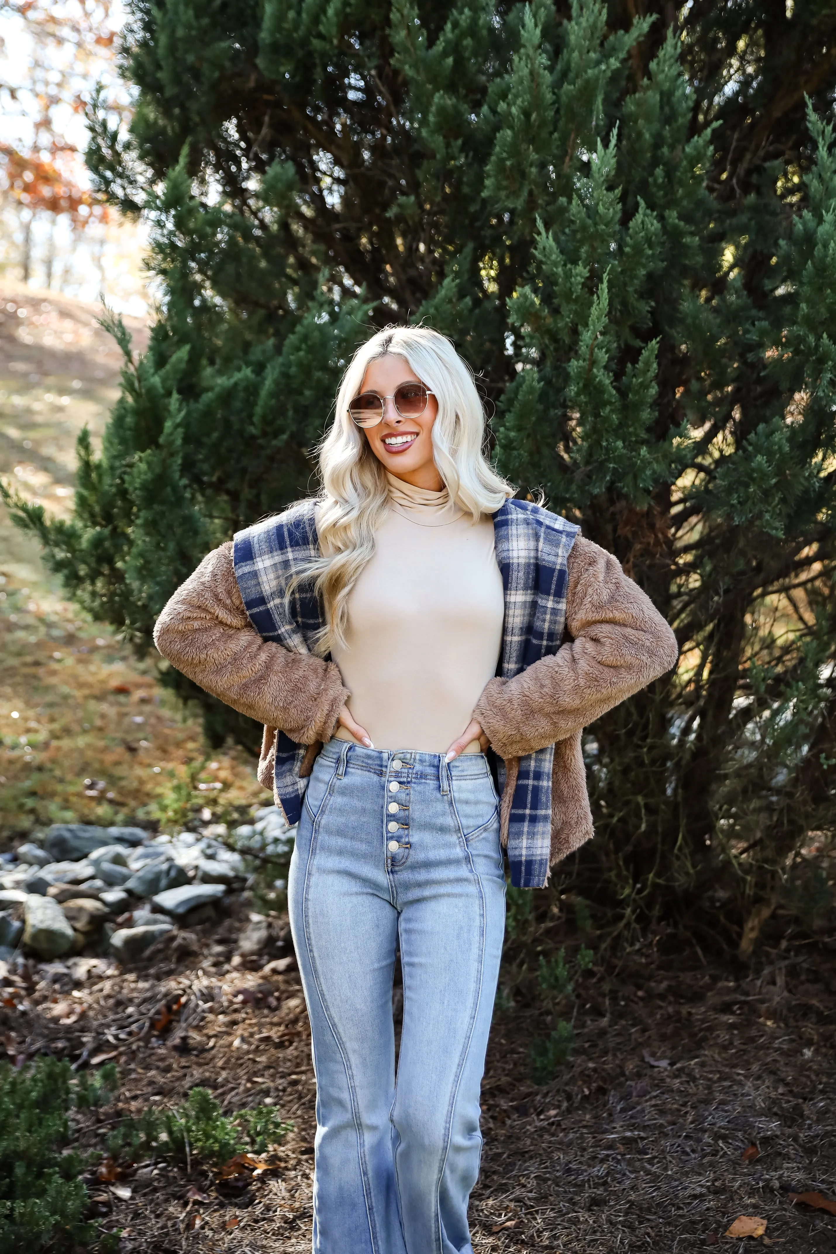 FINAL SALE - Perfected Comfort Reversible Sherpa Plaid Jacket - DOORBUSTER