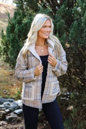 FINAL SALE - Perfected Comfort Reversible Sherpa Plaid Jacket - DOORBUSTER