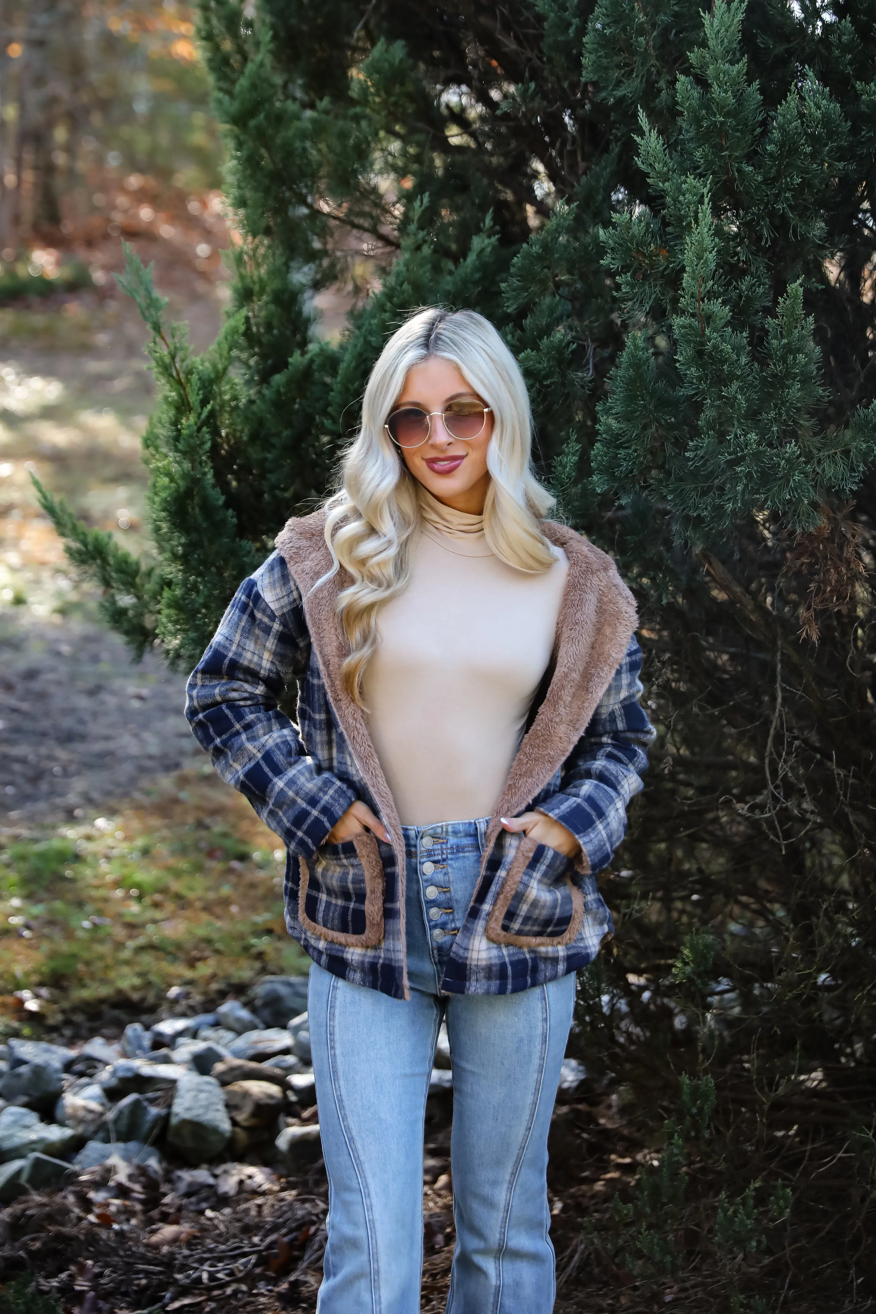 FINAL SALE - Perfected Comfort Reversible Sherpa Plaid Jacket - DOORBUSTER