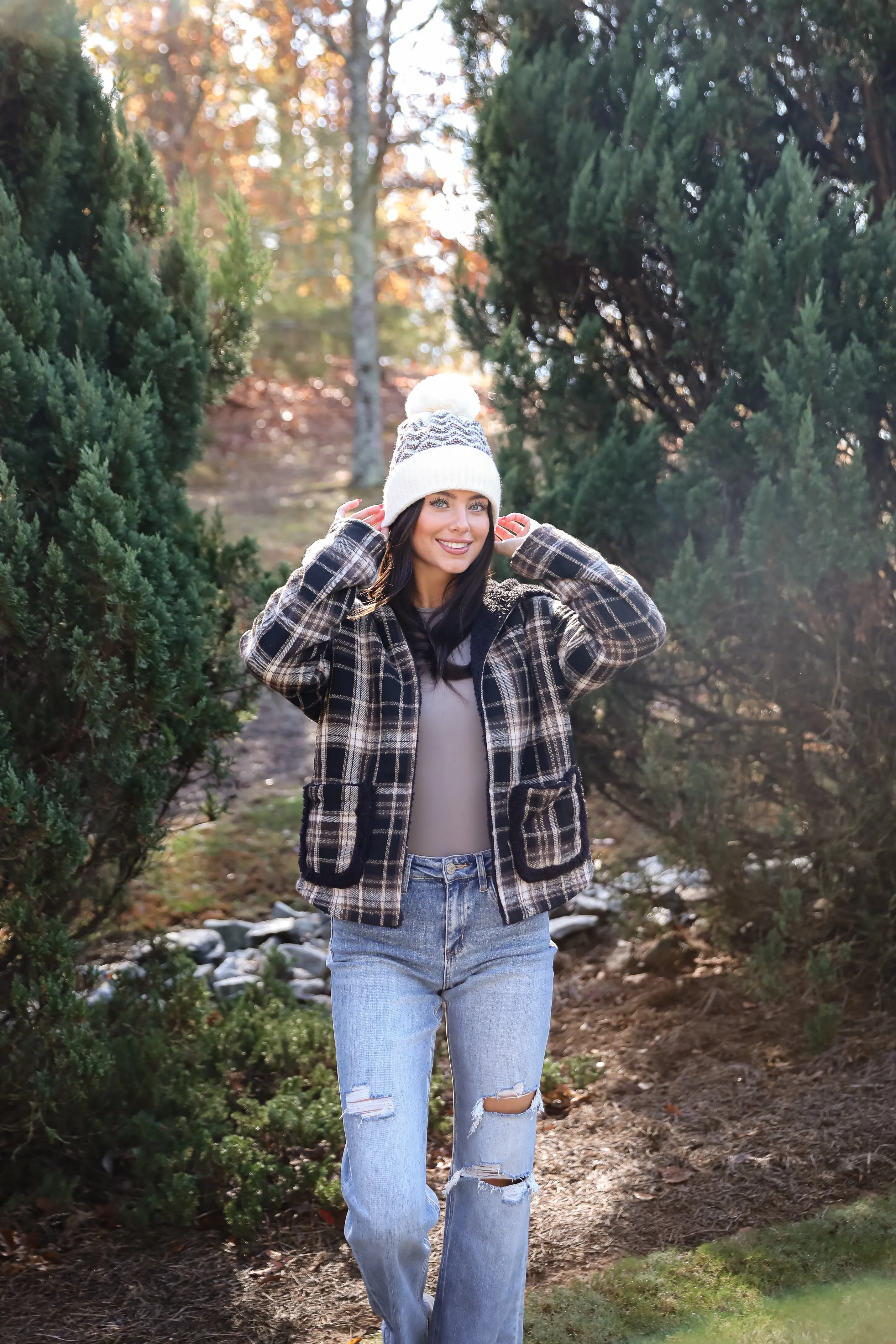 FINAL SALE - Perfected Comfort Reversible Sherpa Plaid Jacket - DOORBUSTER