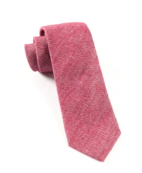 Flannel Herringbone Wine Tie