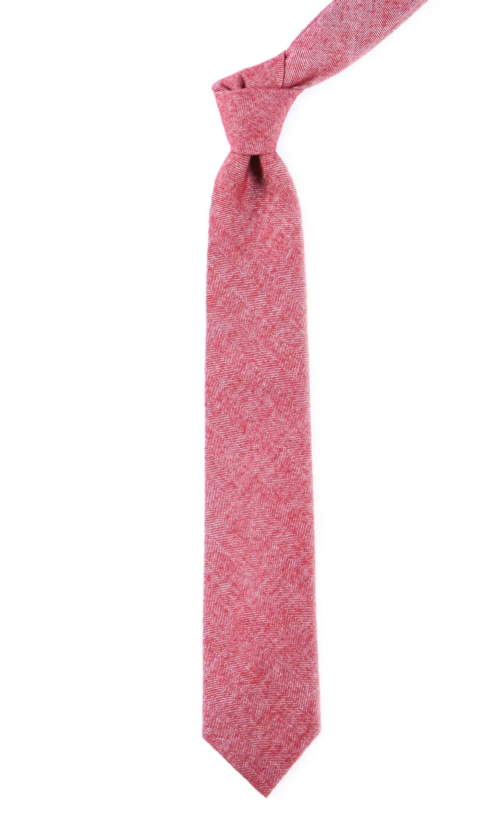 Flannel Herringbone Wine Tie