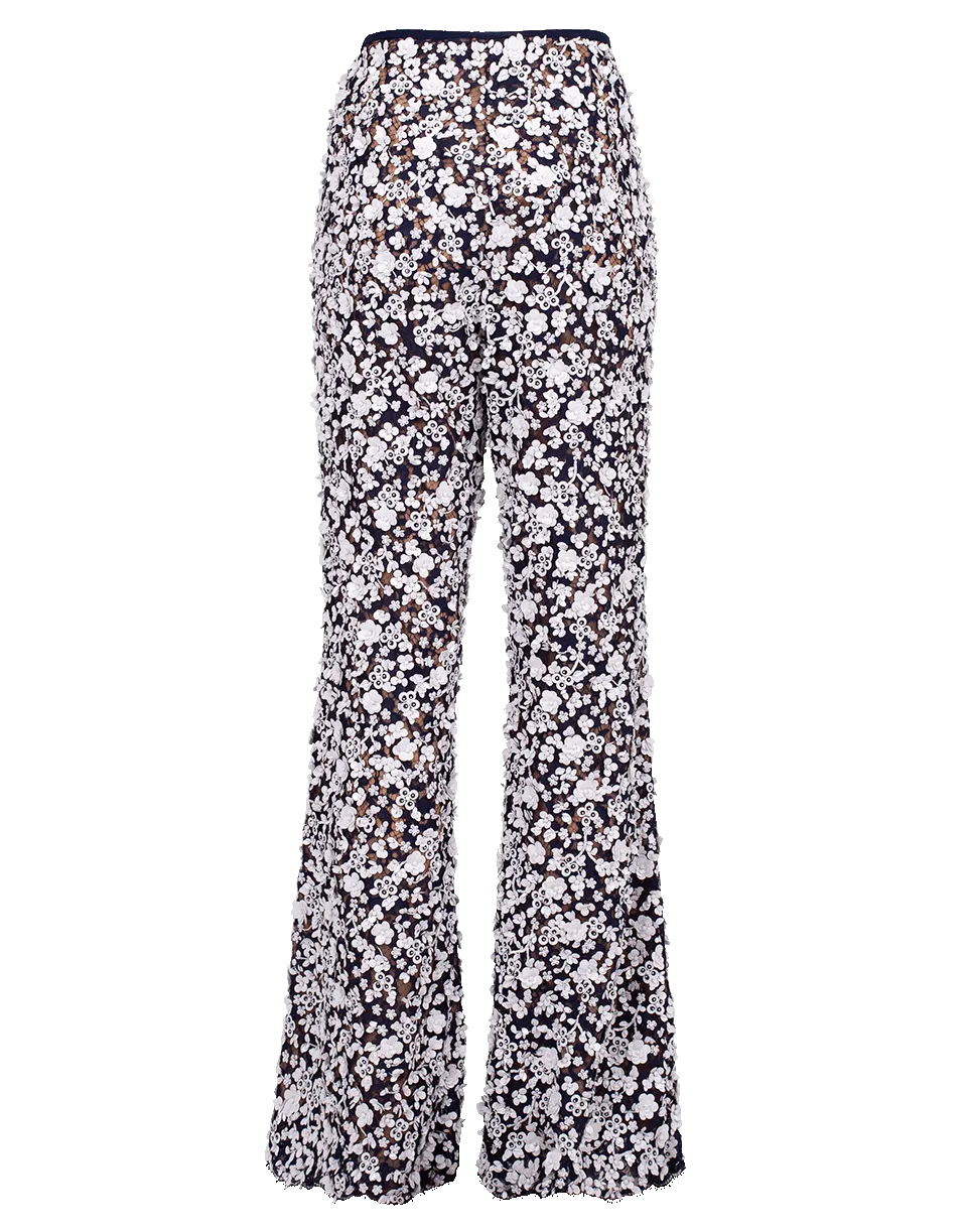 Floral Embroidered Flare Pant