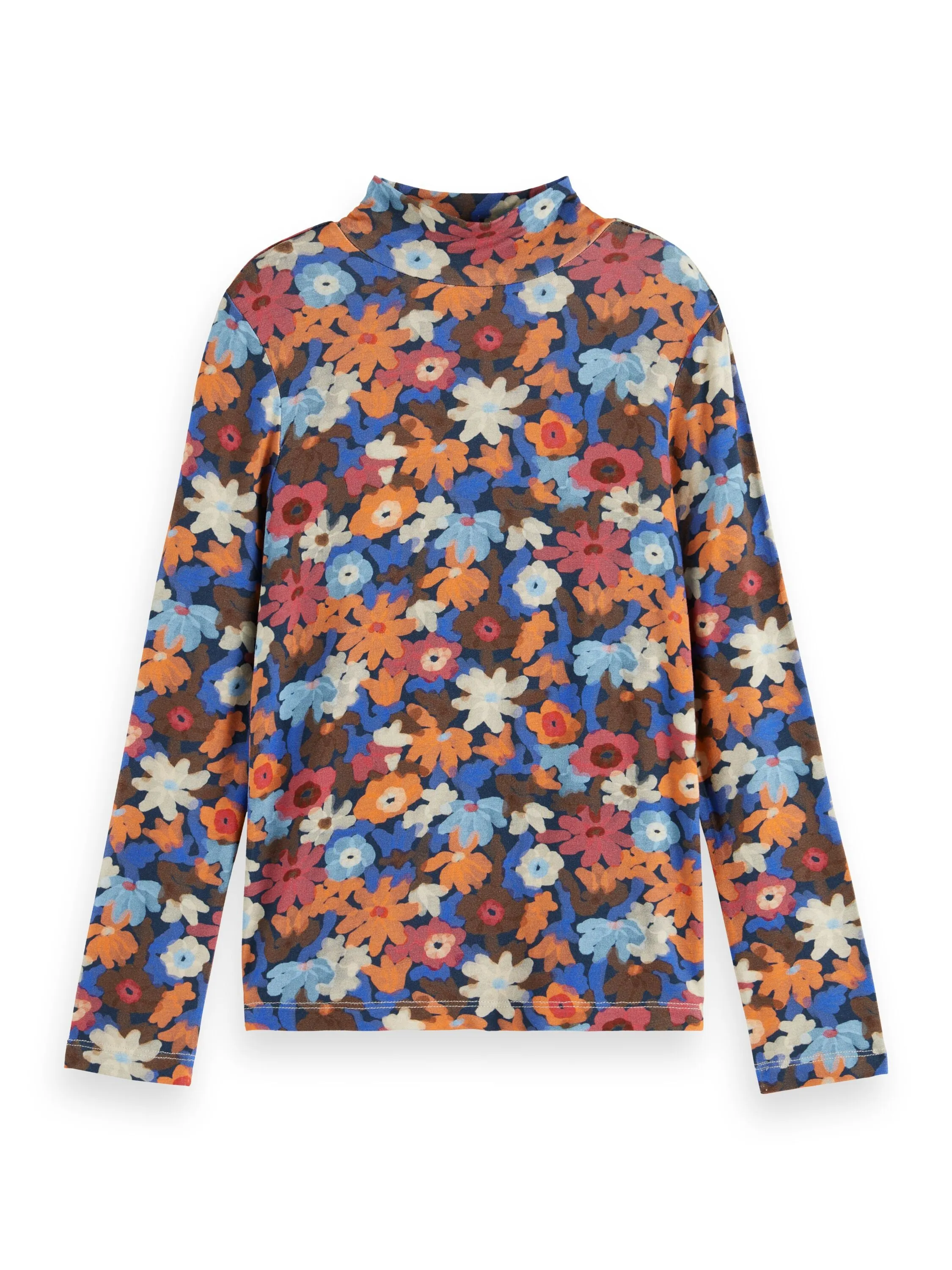 Floral Mock Neck Top