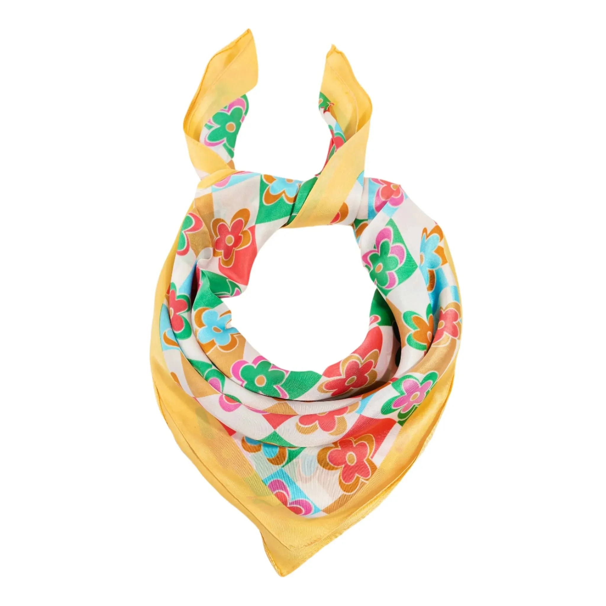 Flower Print Square Scarf