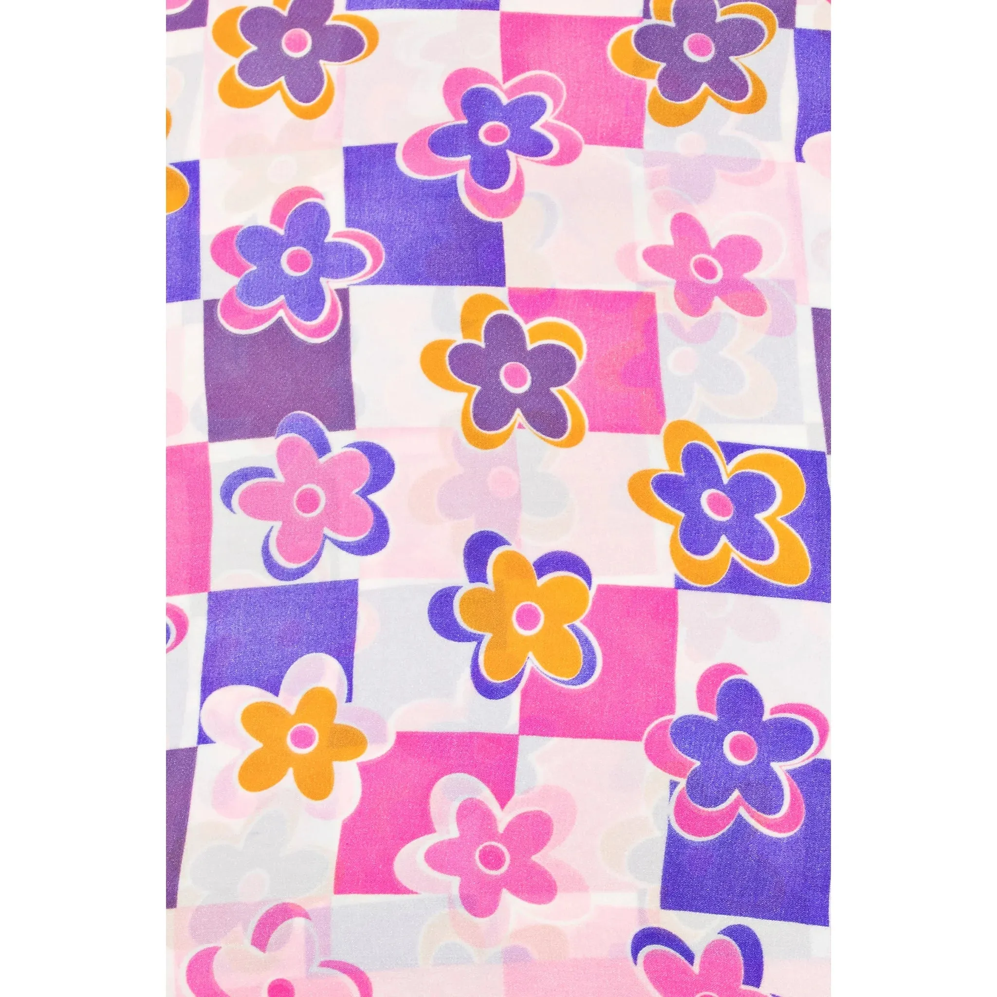 Flower Print Square Scarf