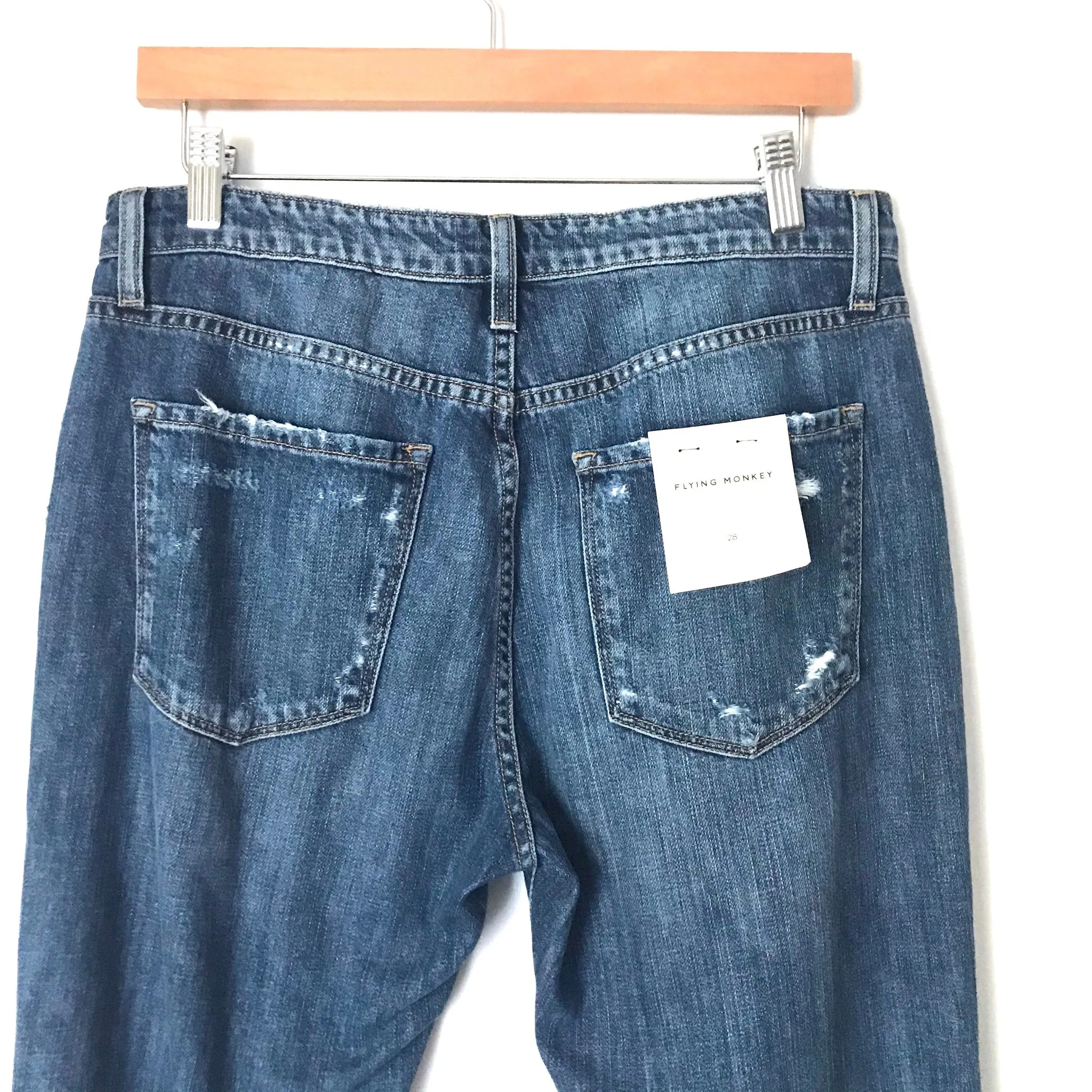 Flying Monkey Distressed Ankle Jeans NWT- Size 28 (Inseam 24”)