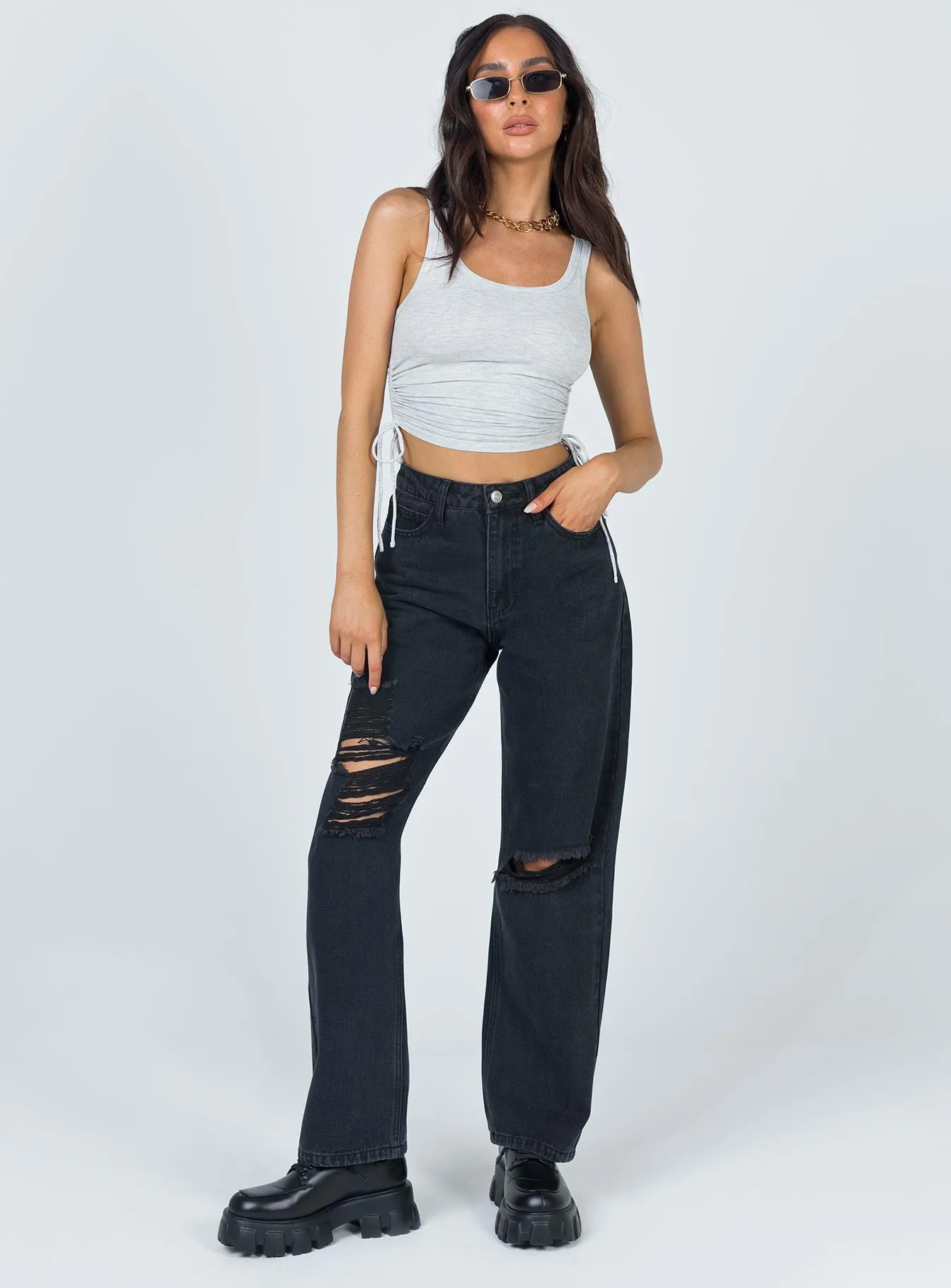 Fraya High Rise Boyfriend Jeans Denim