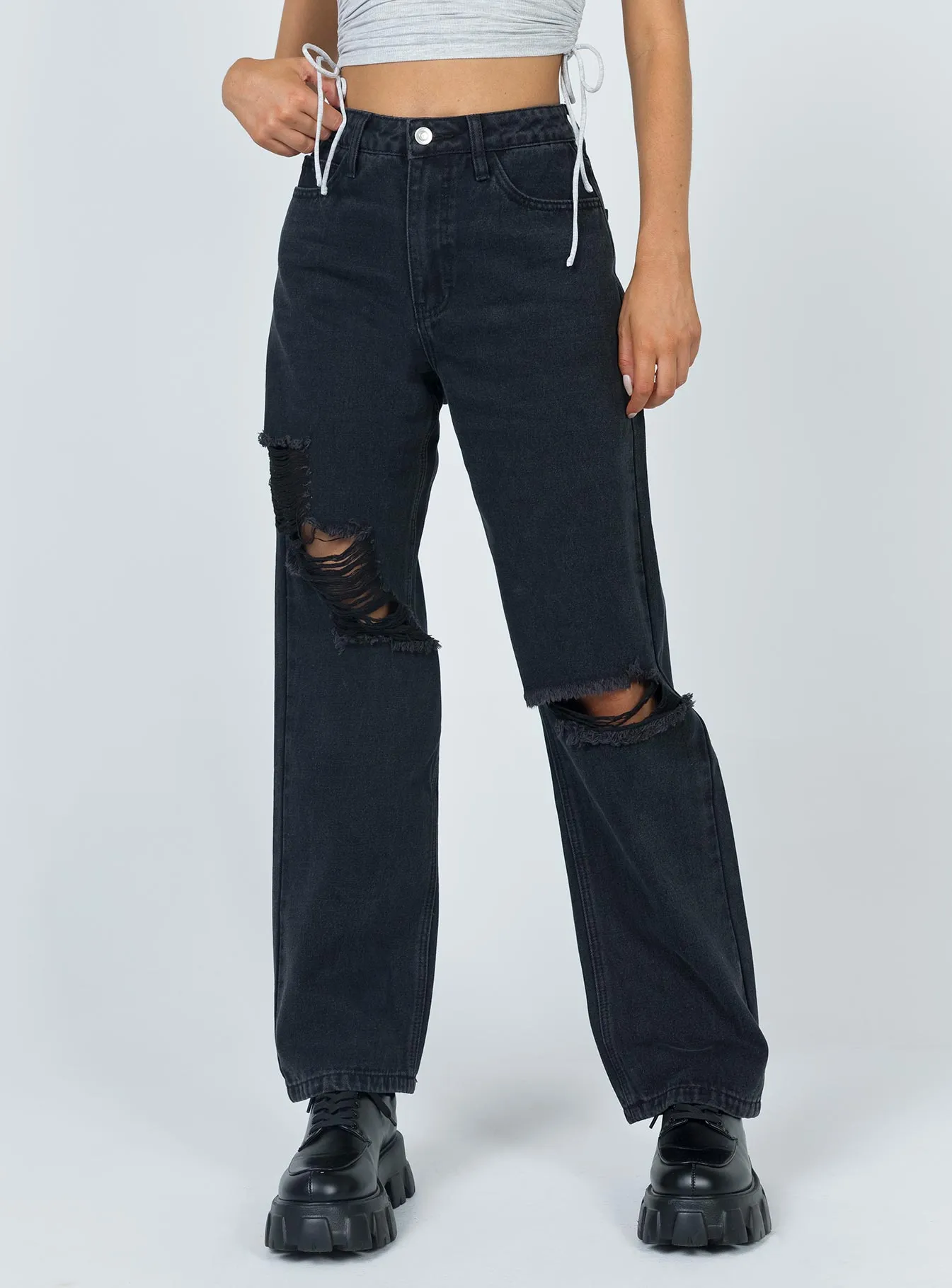 Fraya High Rise Boyfriend Jeans Denim