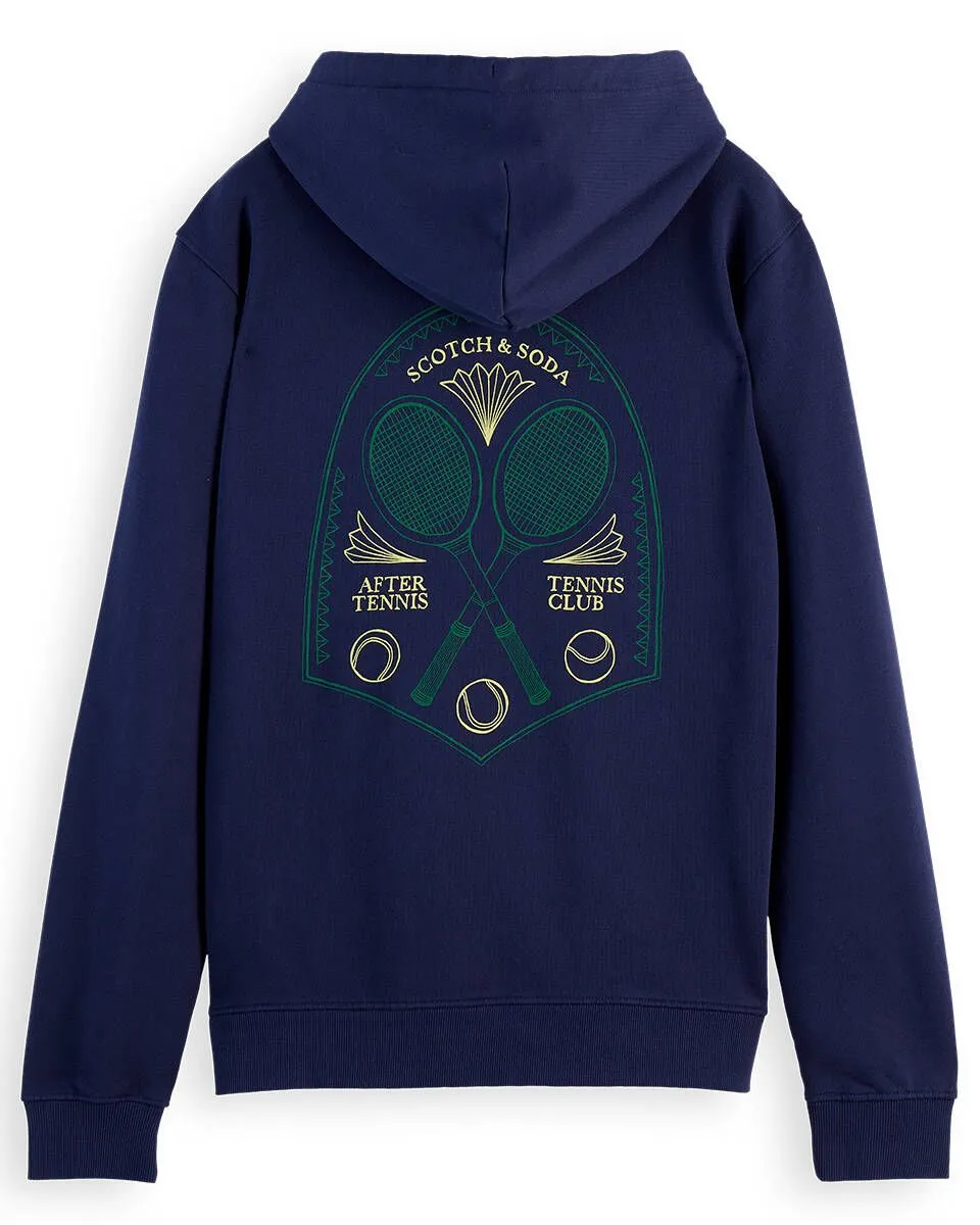 Front And Back Artwork Hoodie (Navy) - 179899401