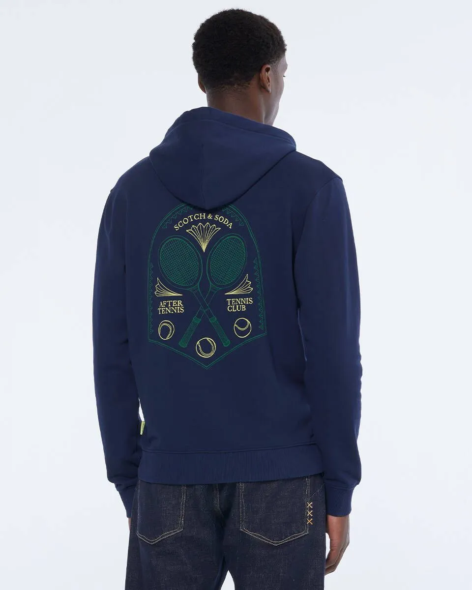 Front And Back Artwork Hoodie (Navy) - 179899401