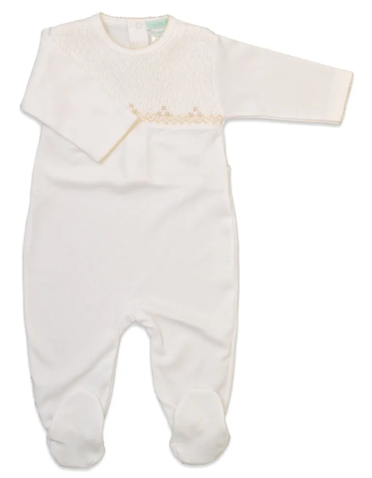 Full Smocked Unisex Pima cotton Footie