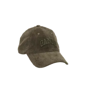 GANNI Green Corduroy Cap