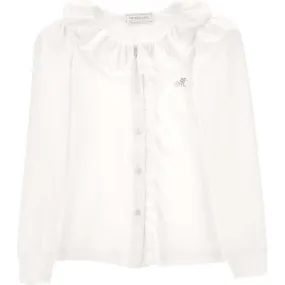 Girls Cream Frill Shirt