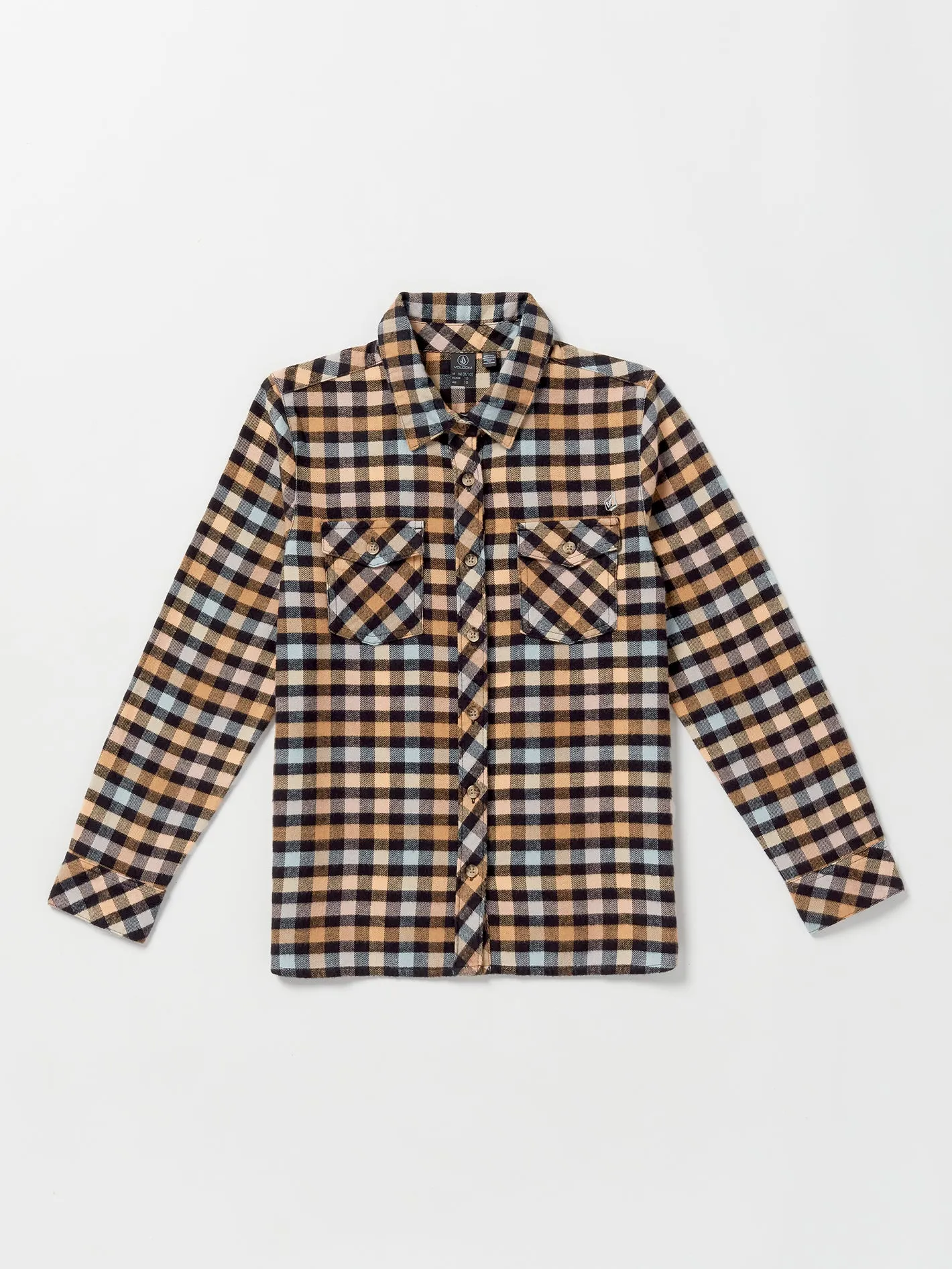 Girls Getting Rad Plaid Long Sleeve Shirt - Winter Orchid