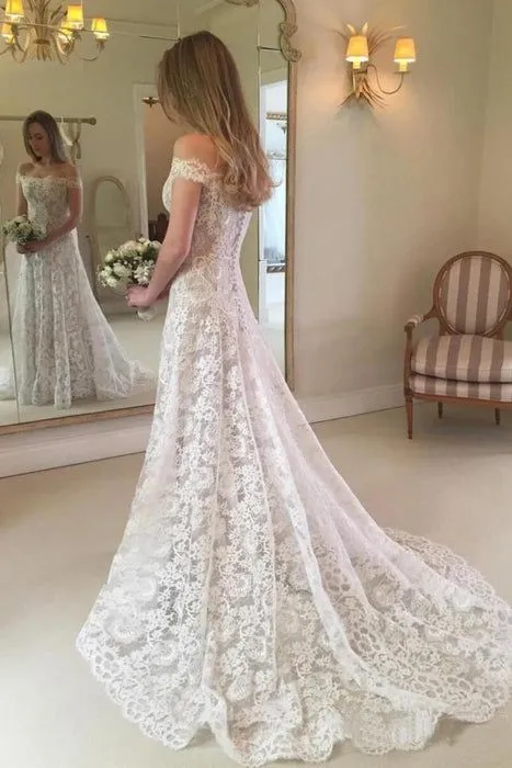 Graceful Boho Chic Lace Mermaid Wedding Dress     fg6113